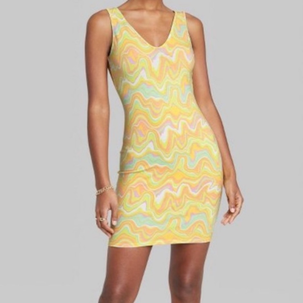 Wild Fable Multi Wave Body Con Dress